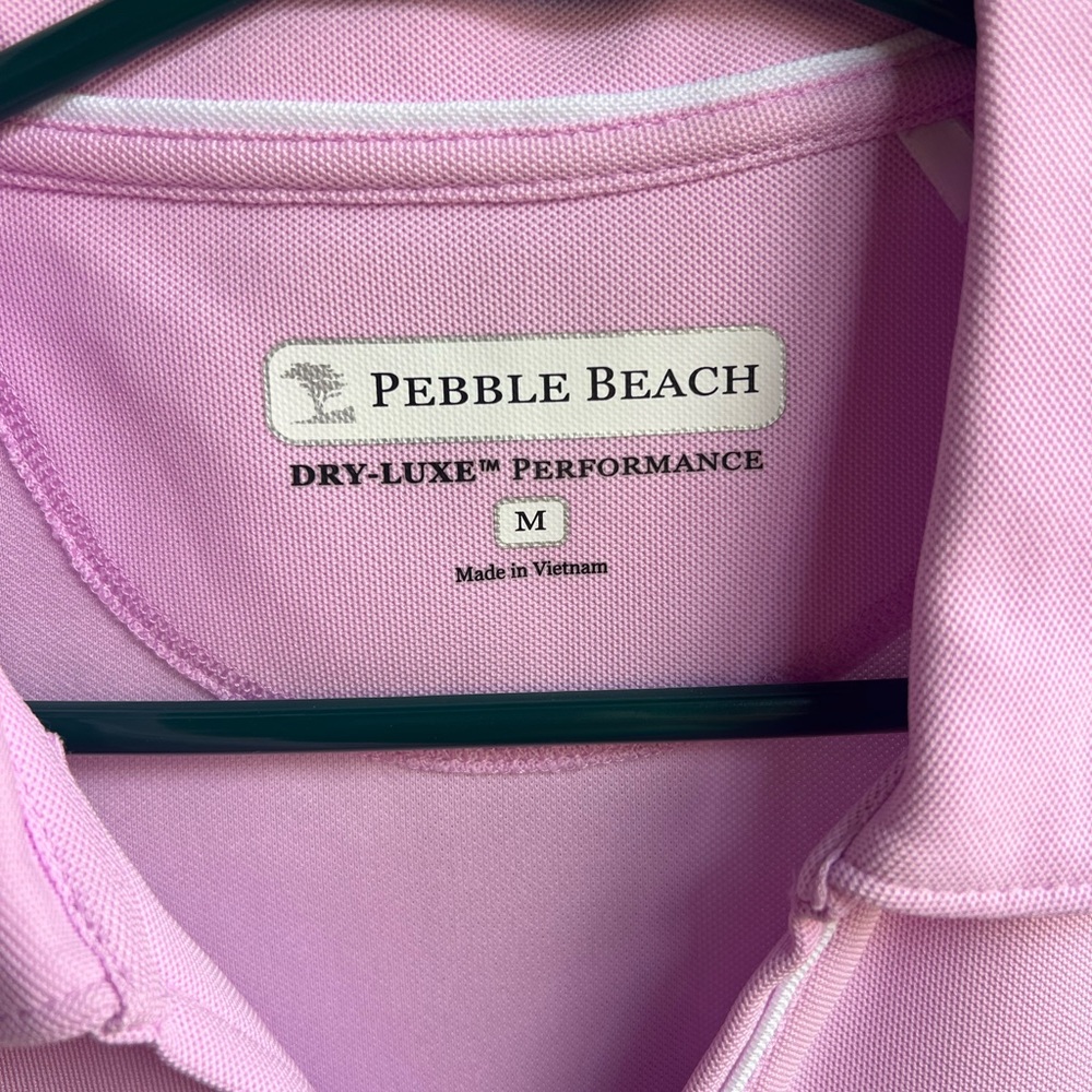 Pebble Beach Light Pink Sleeveless Golf Shirt - Picture 2 of 2